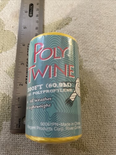 Poly twine 200ft - poly, yellow